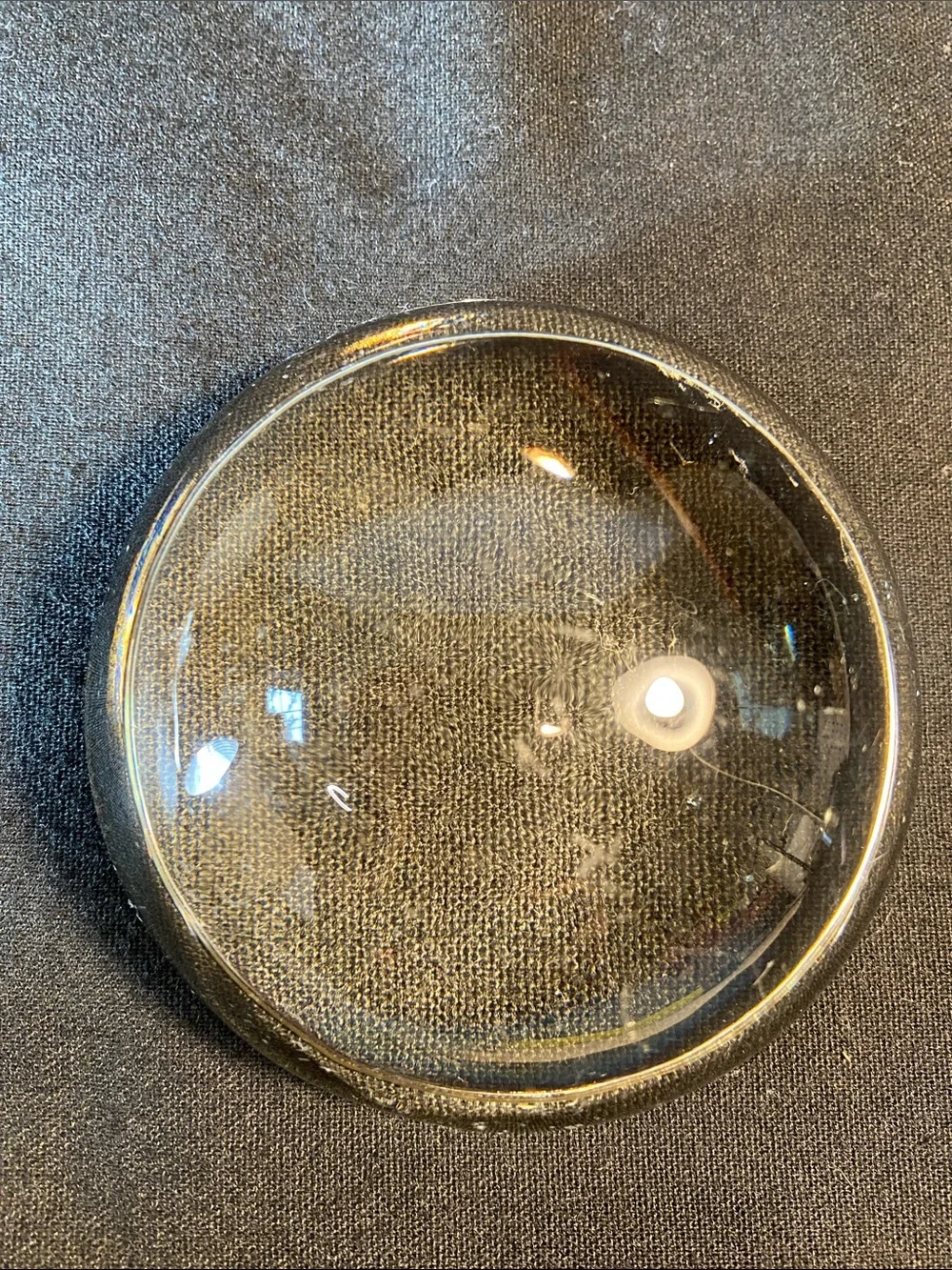 Clear Glass Magnifying Paperweight